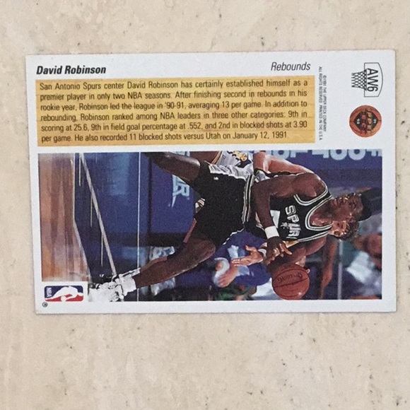 David Robinson 1992 - 93 Basketball Cards NBA Fleer Upper Deck Lot Of 6 Card - Picture 16 of 16